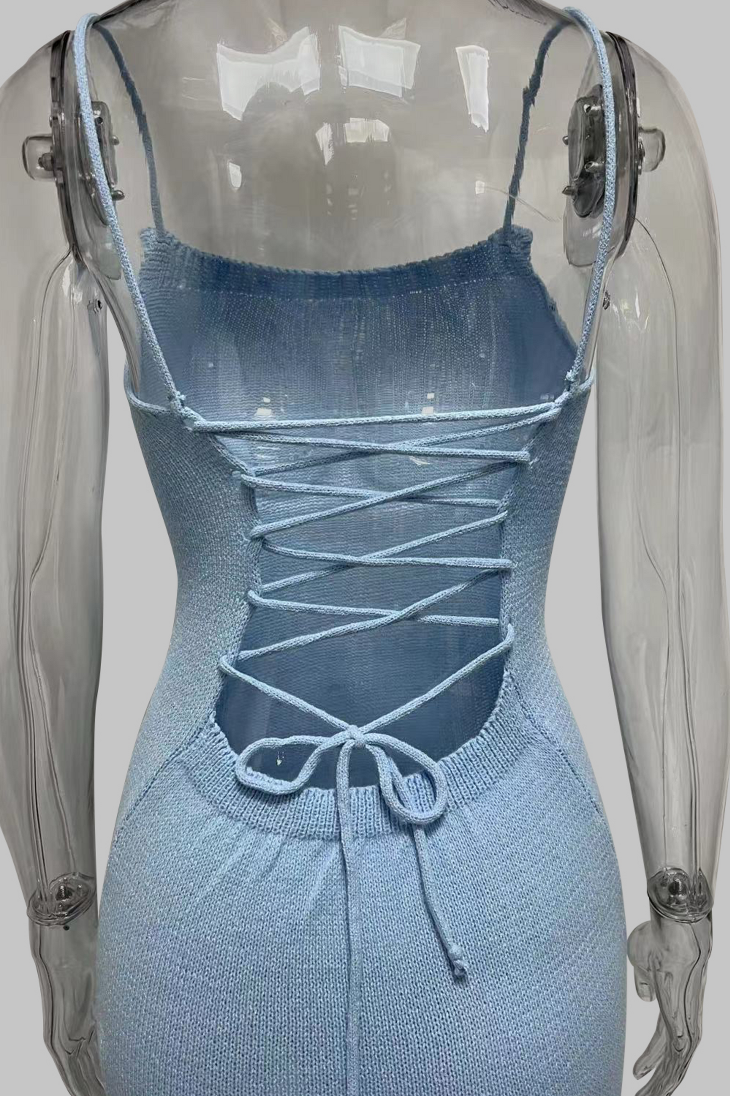 Pretty On Fleek Knit Dress - Blue