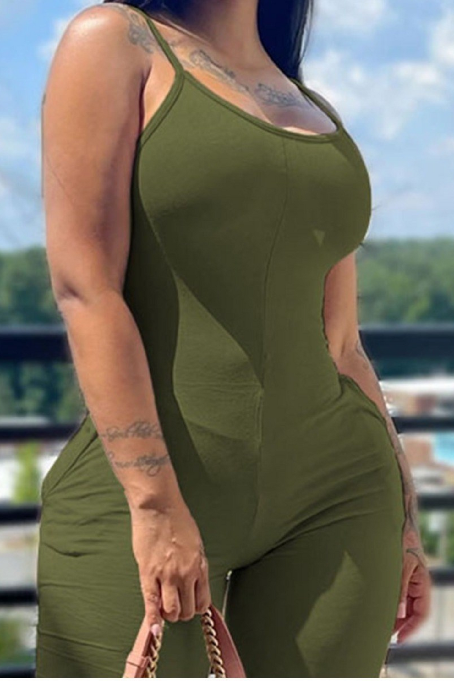 Spend Some Time Jumpsuit - Olive