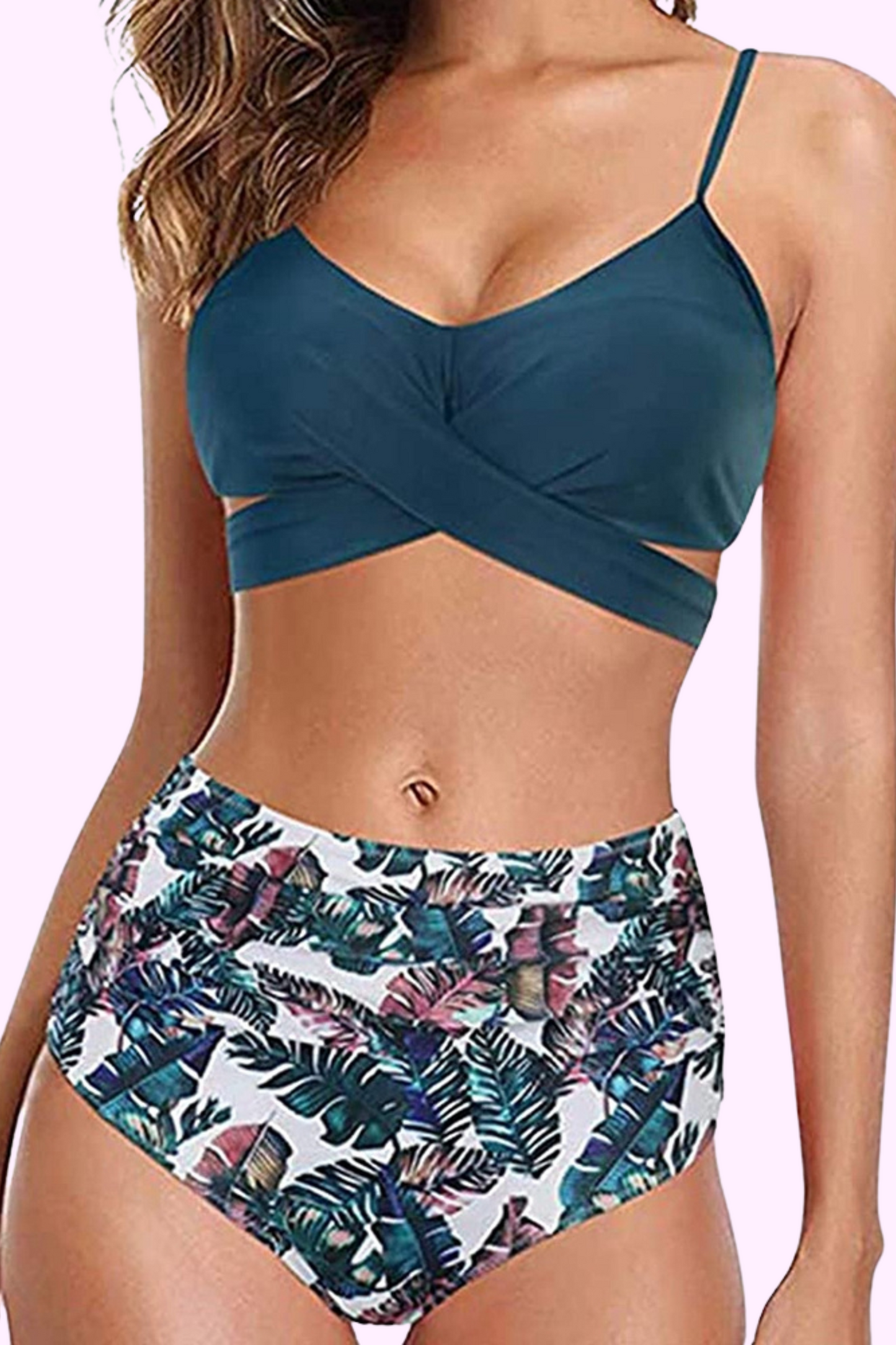 Fly Feathers High-Waisted Bikini Set