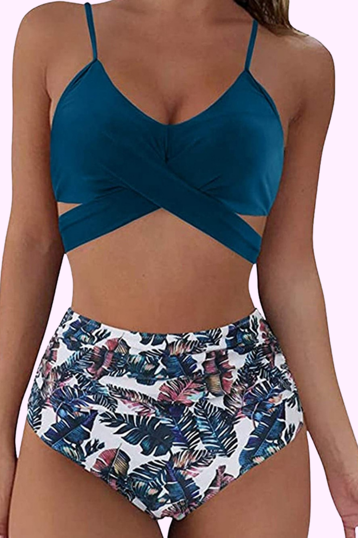 Fly Feathers High-Waisted Bikini Set