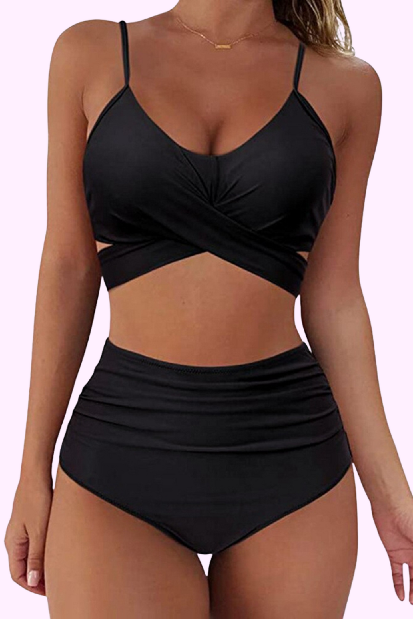 Midnight Swim High-Waisted Bikini Set