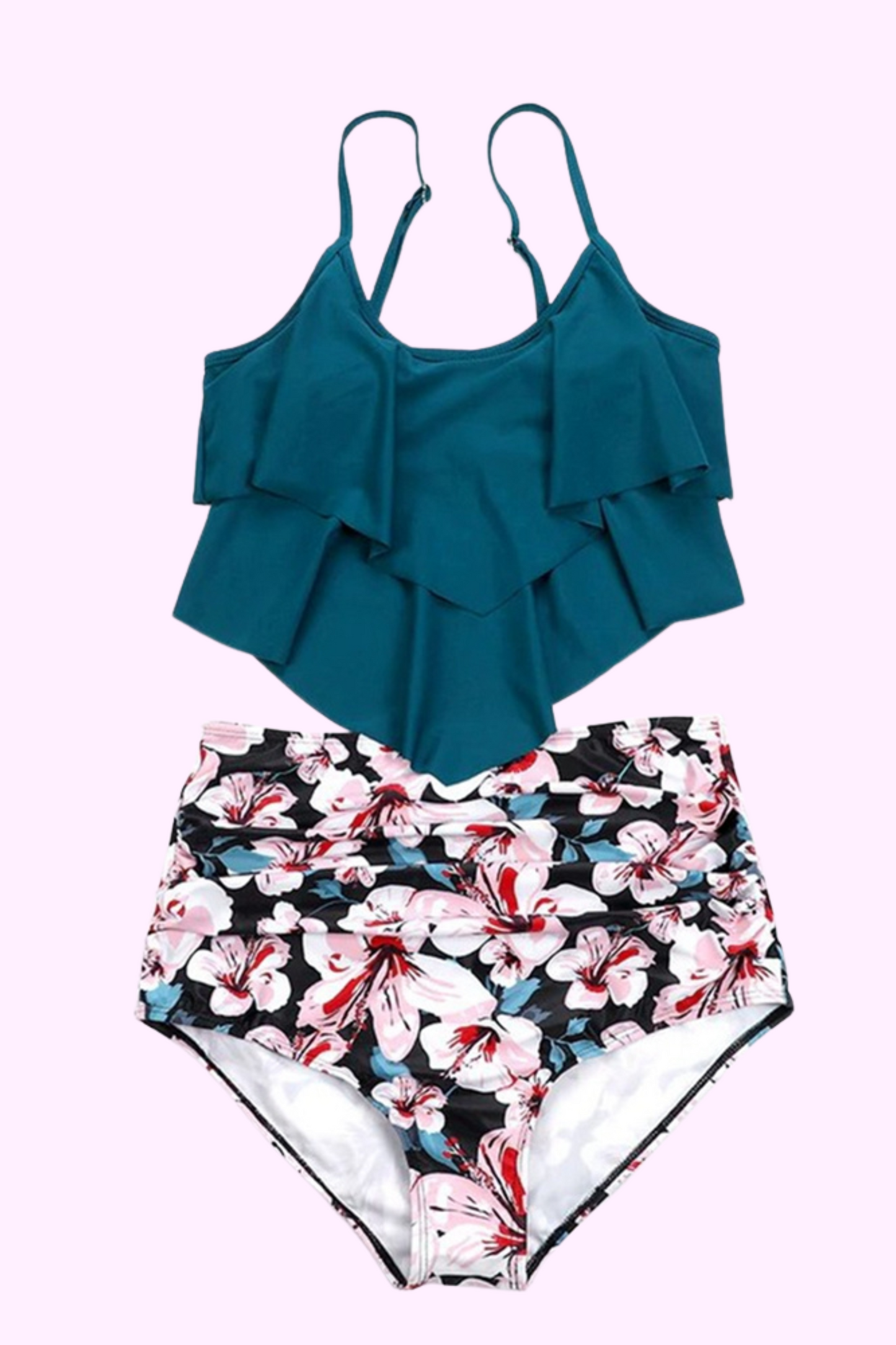 Flower in Her Hair High-Waisted Bikini Set