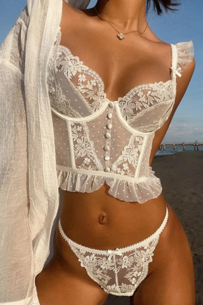Sexy Babe Underwear & Bra Set - White – flyqueens