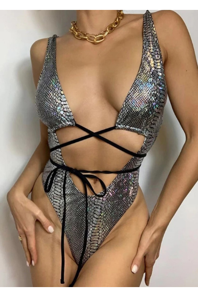 Look Both Ways Swimsuit - Silver