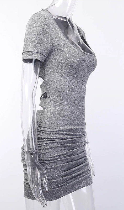Secret Admirer Dress - Grey - flyqueens