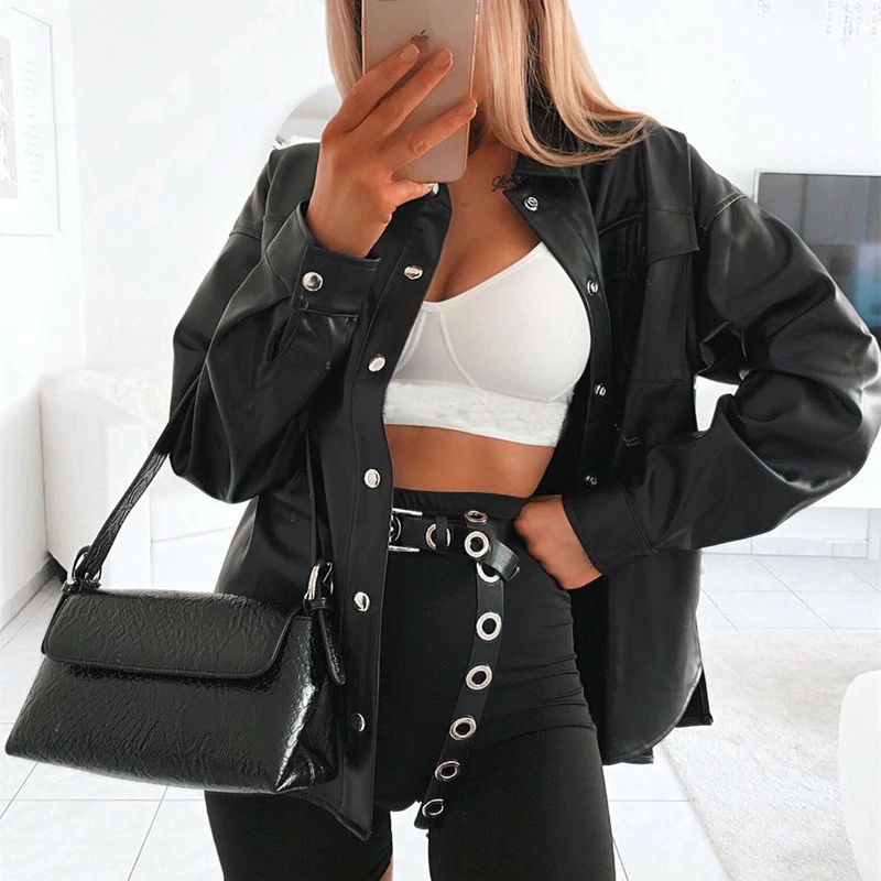 Bad Lil Babe Faux Leather Jacket