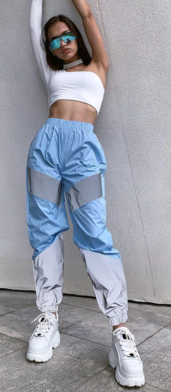 Spotlight On Me Reflective Joggers - Blue - flyqueens