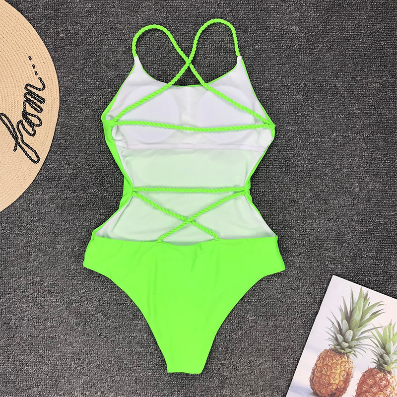 Forever a Baddie Swimsuit - Neon Green - flyqueens
