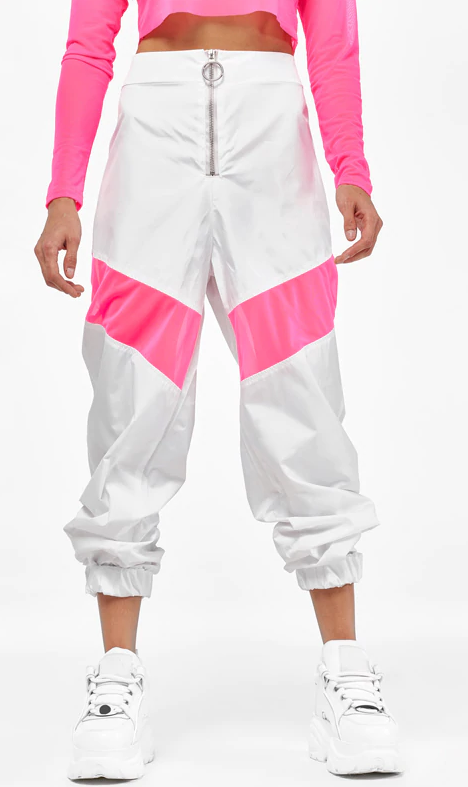 Got It Goin On Joggers - Pink & White - flyqueens