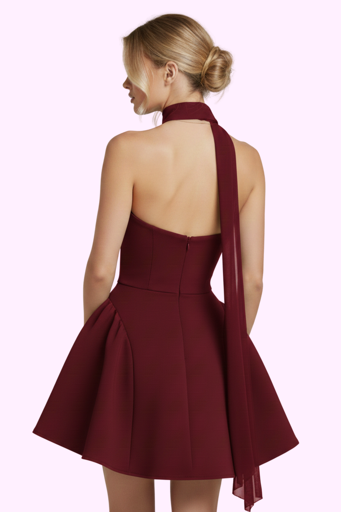Million Dollar Mindset Dress - Dark Red
