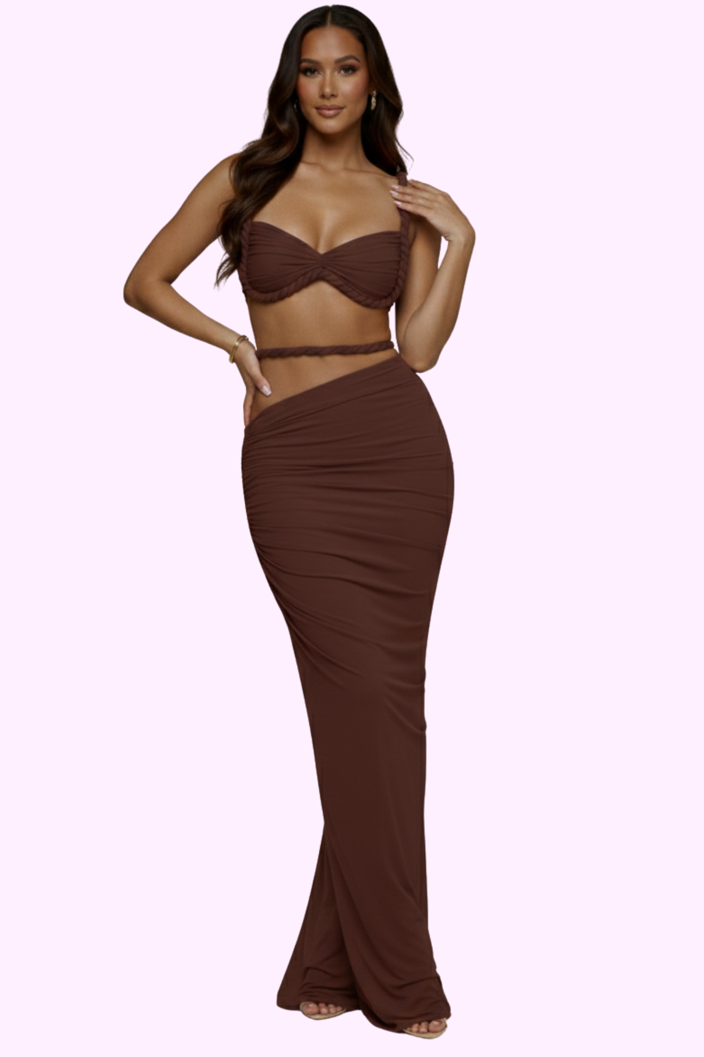 Badder Than Ever Dress Set - Brown