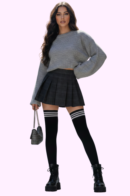 The Stripe is Right Thigh High Socks