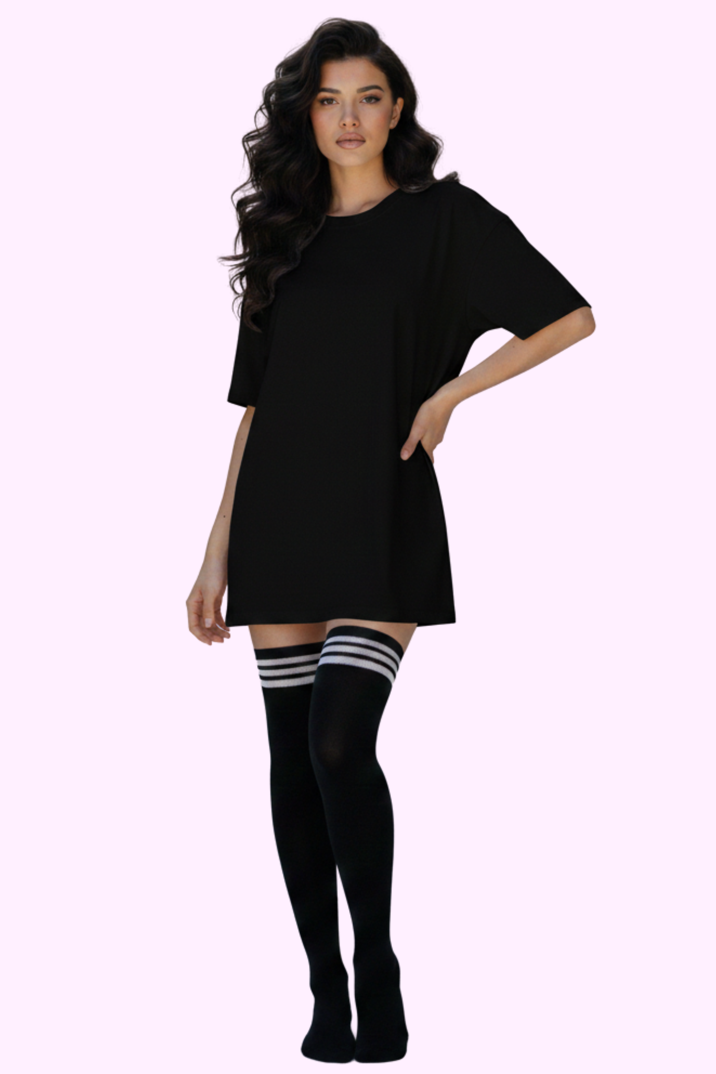 The Stripe is Right Thigh High Socks