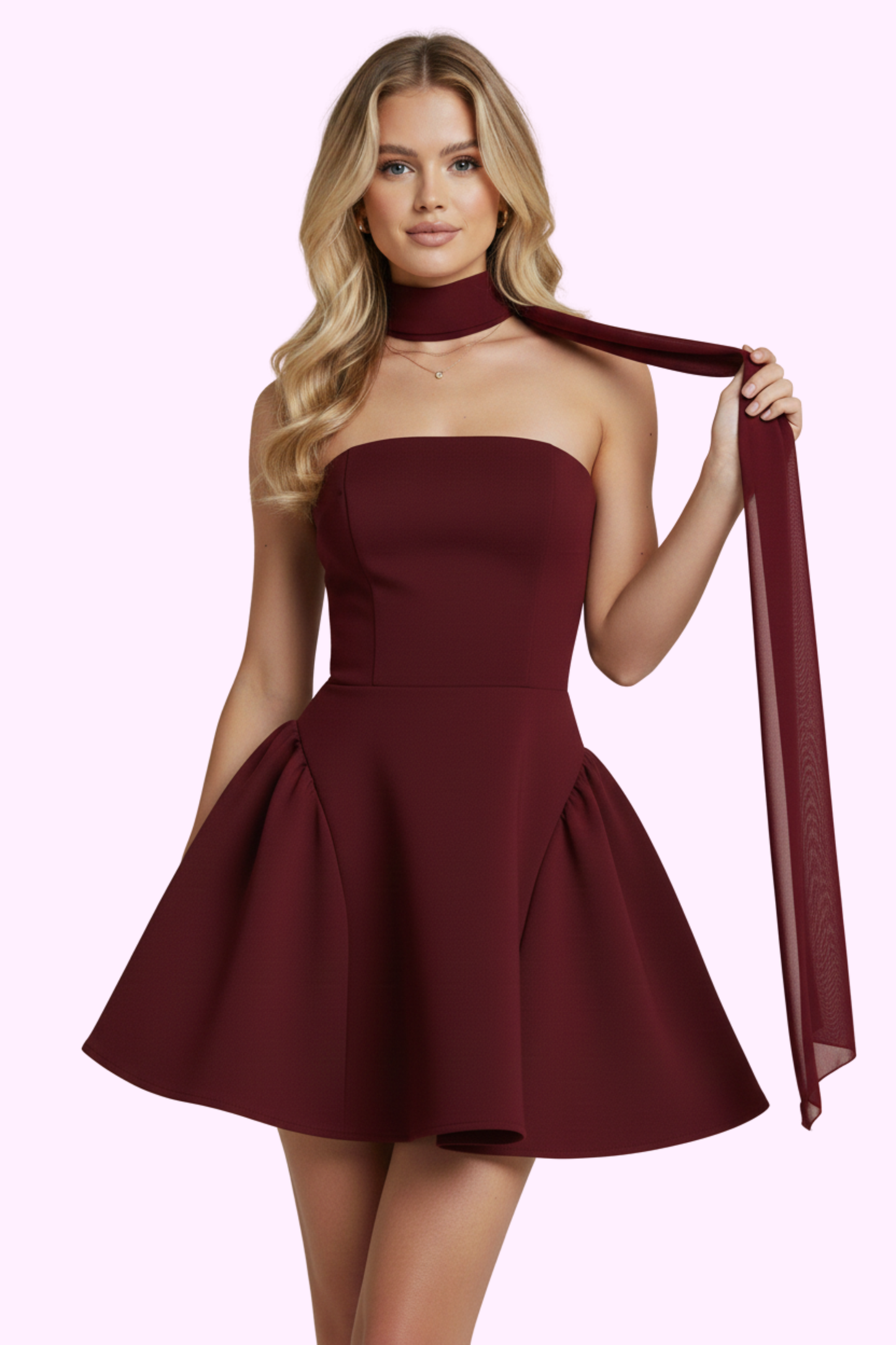 Million Dollar Mindset Dress - Dark Red
