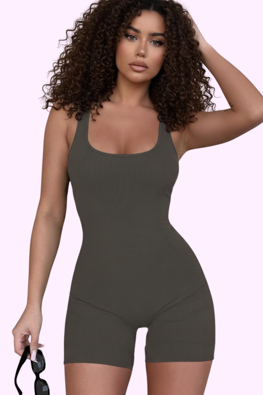 Stacks & Stares Romper - Grey