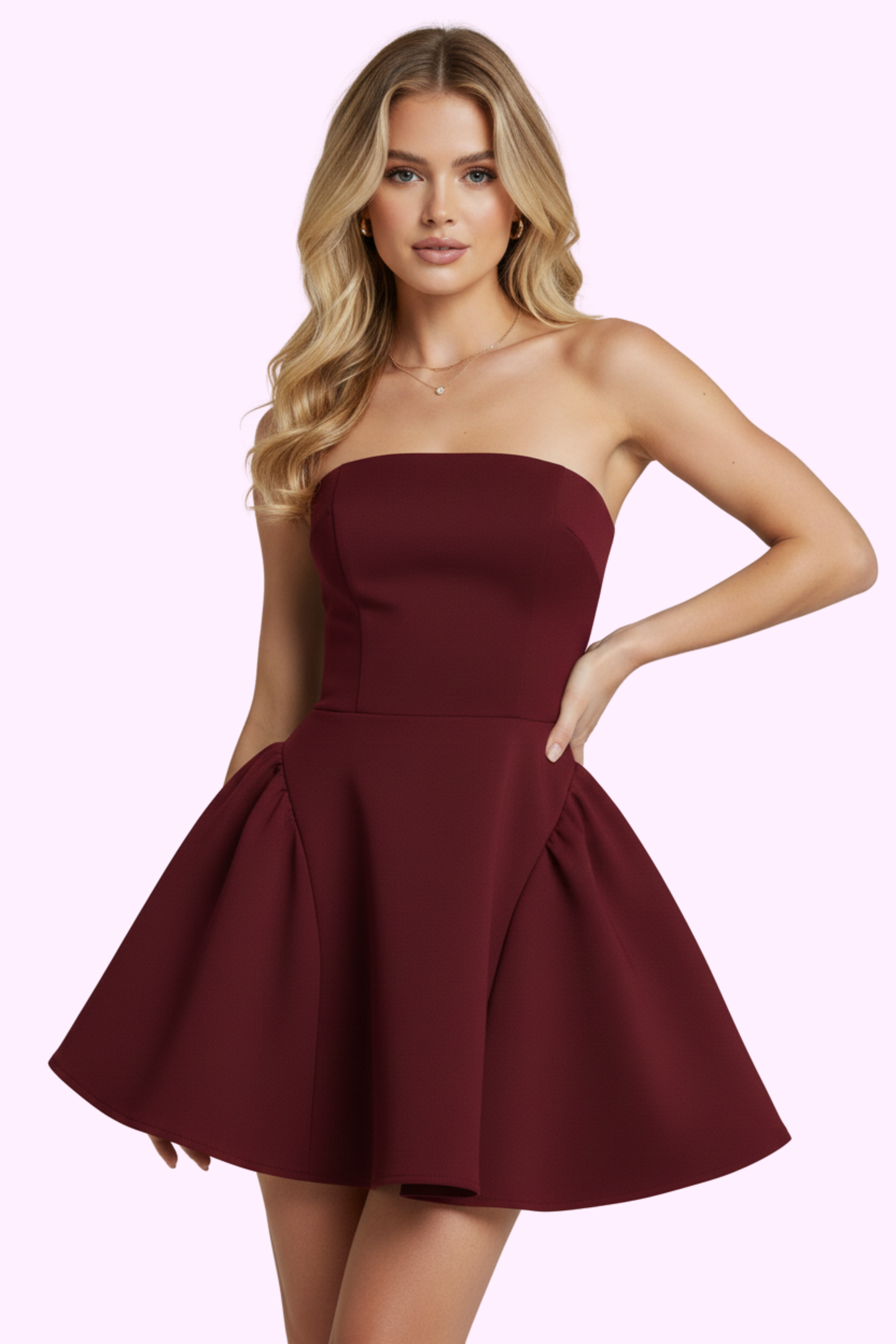 Million Dollar Mindset Dress - Dark Red