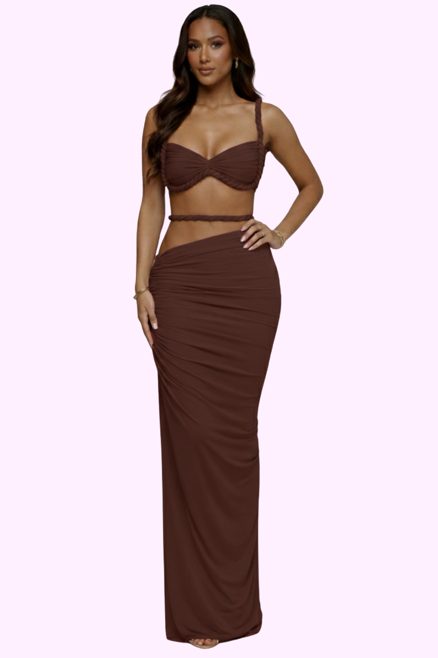 Badder Than Ever Dress Set - Brown