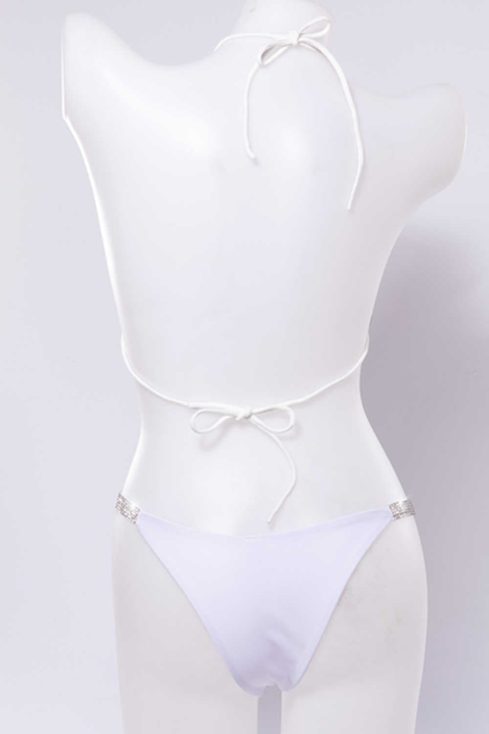 Bling Fling Jeweled Bikini Set - White