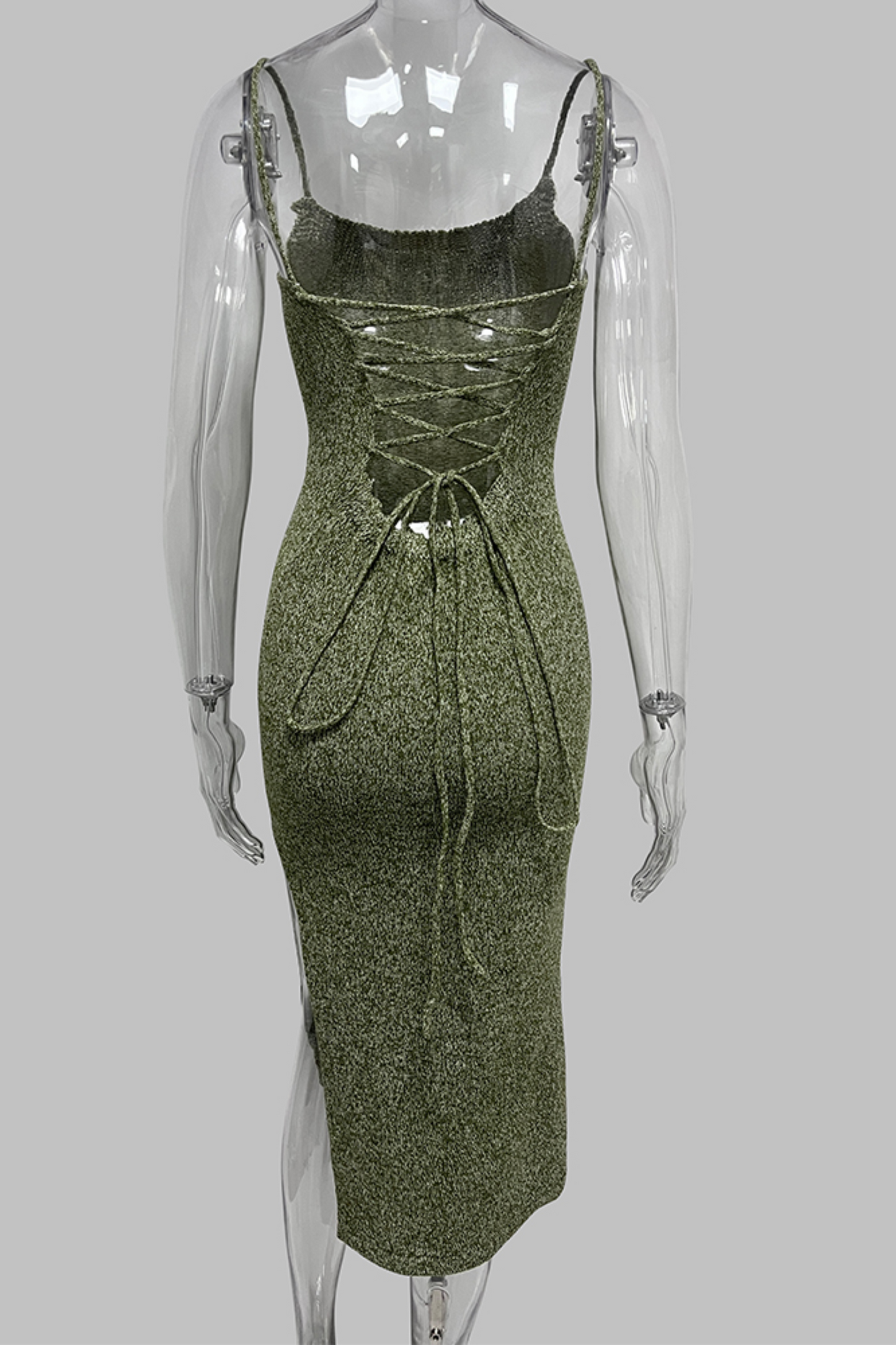 Pretty On Fleek Knit Dress - Olive