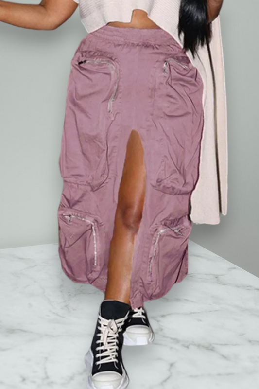 Don't Play Me Cargo Skirt - Pink