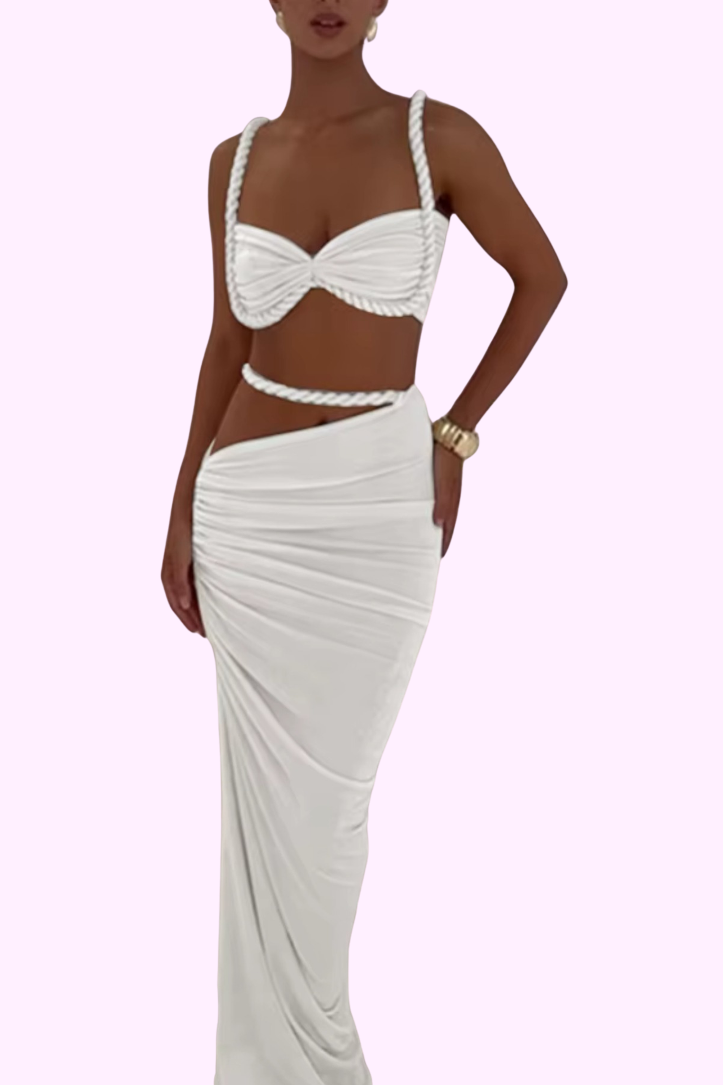 Badder Than Ever Dress Set - White