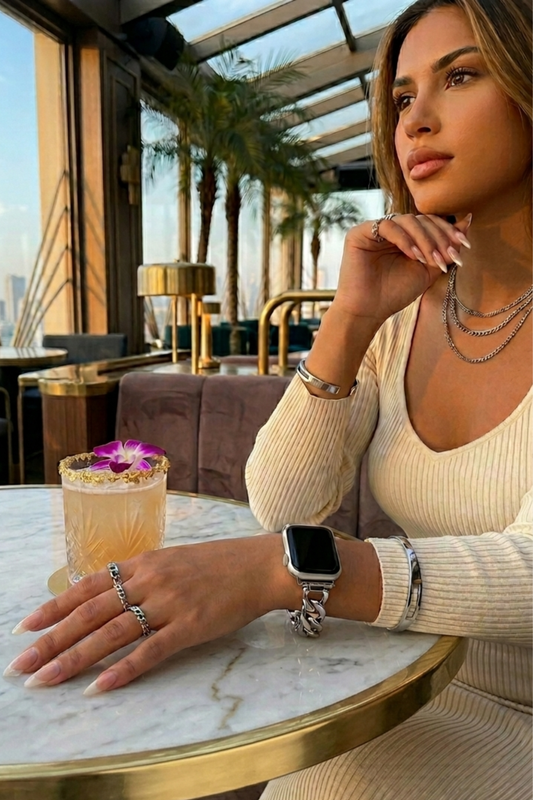 Bling Babe Apple Watch Band - Silver