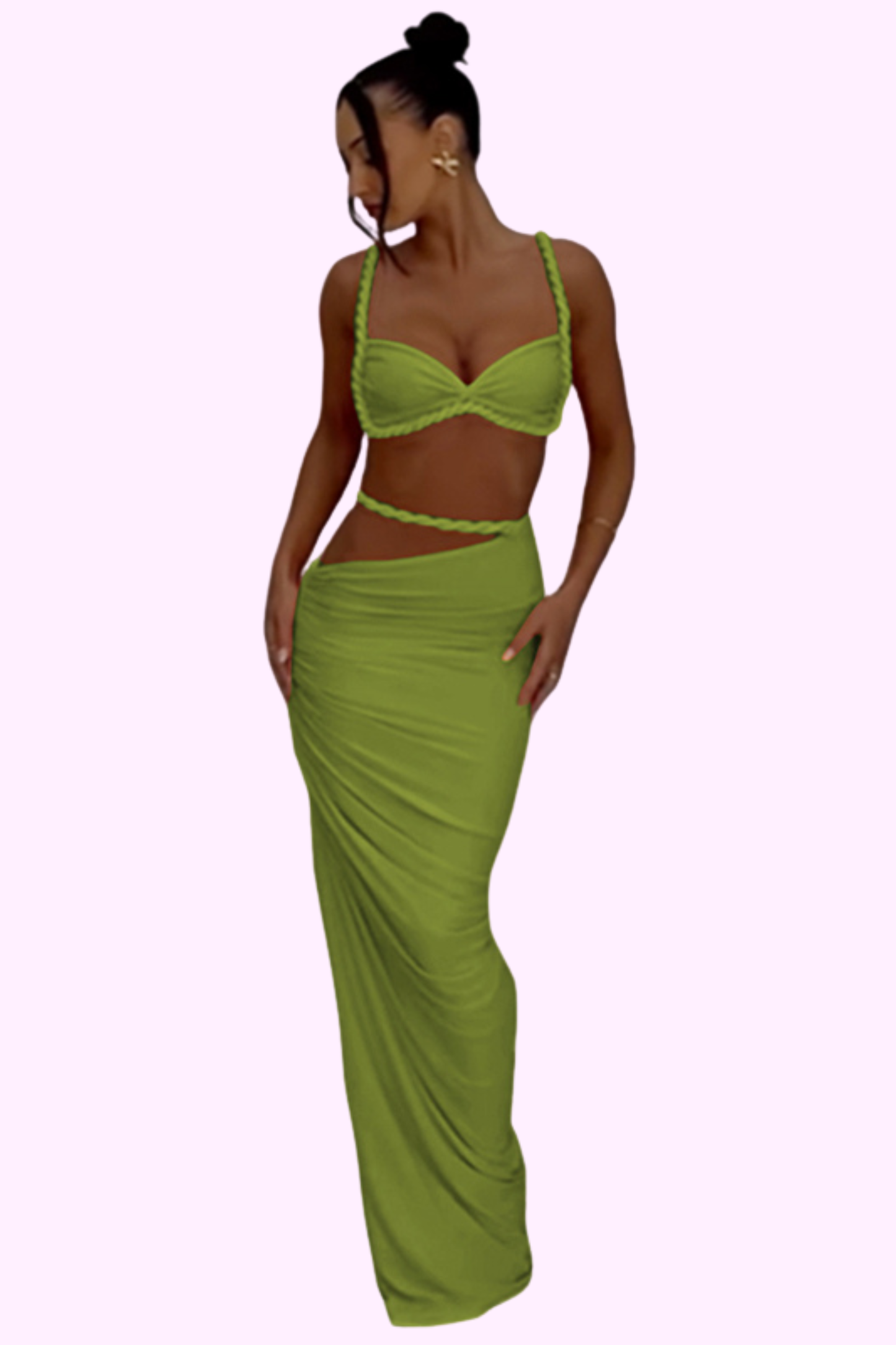 Badder Than Ever Dress Set - Green