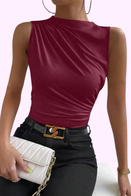 Whole Other Level Top - Burgundy