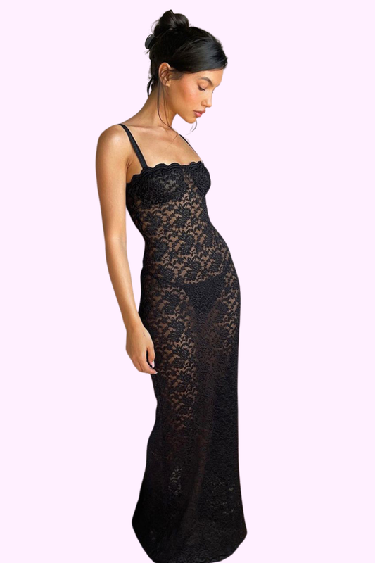Sheer Elegance Maxi Dress