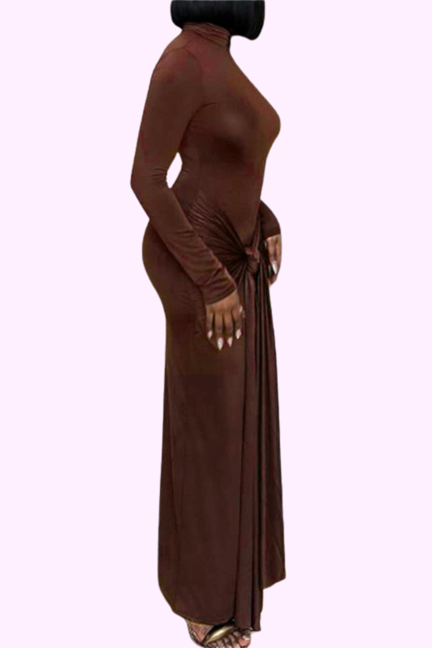Wrap It Up Maxi Dress - Brown