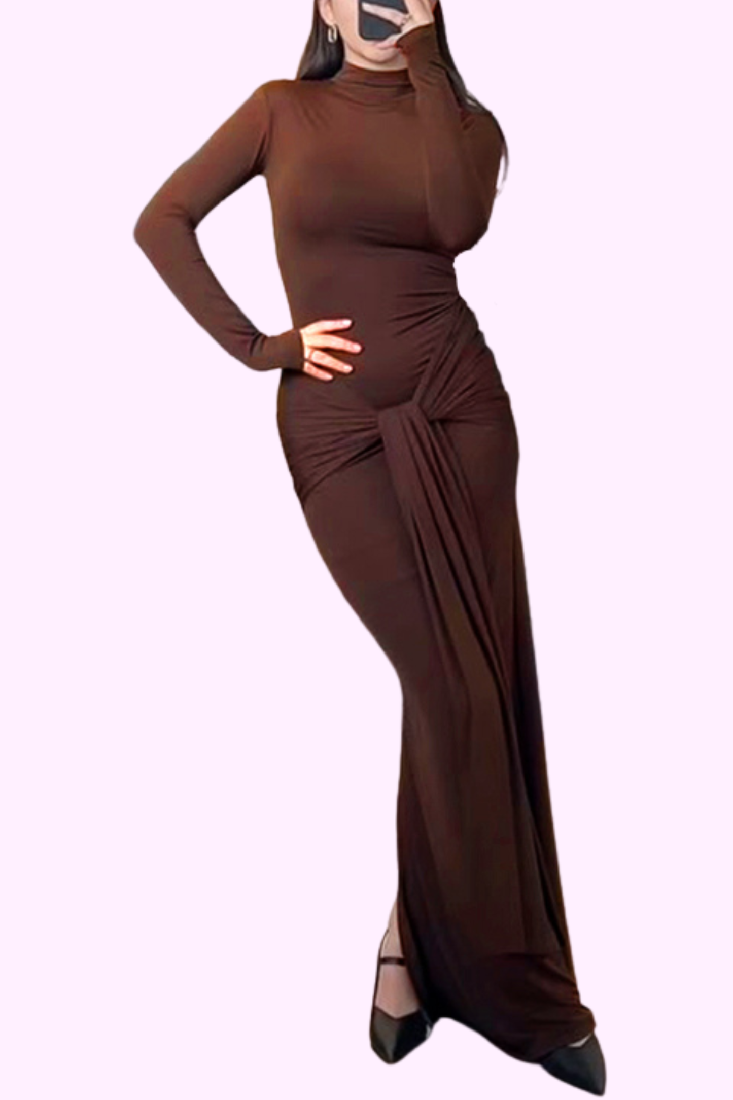 Wrap It Up Maxi Dress - Brown