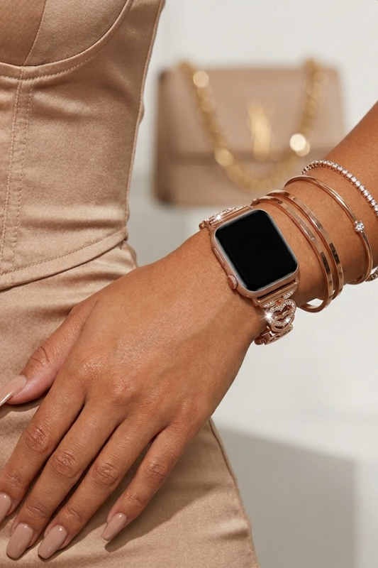 Loving My Life Apple Watch Band - Gold