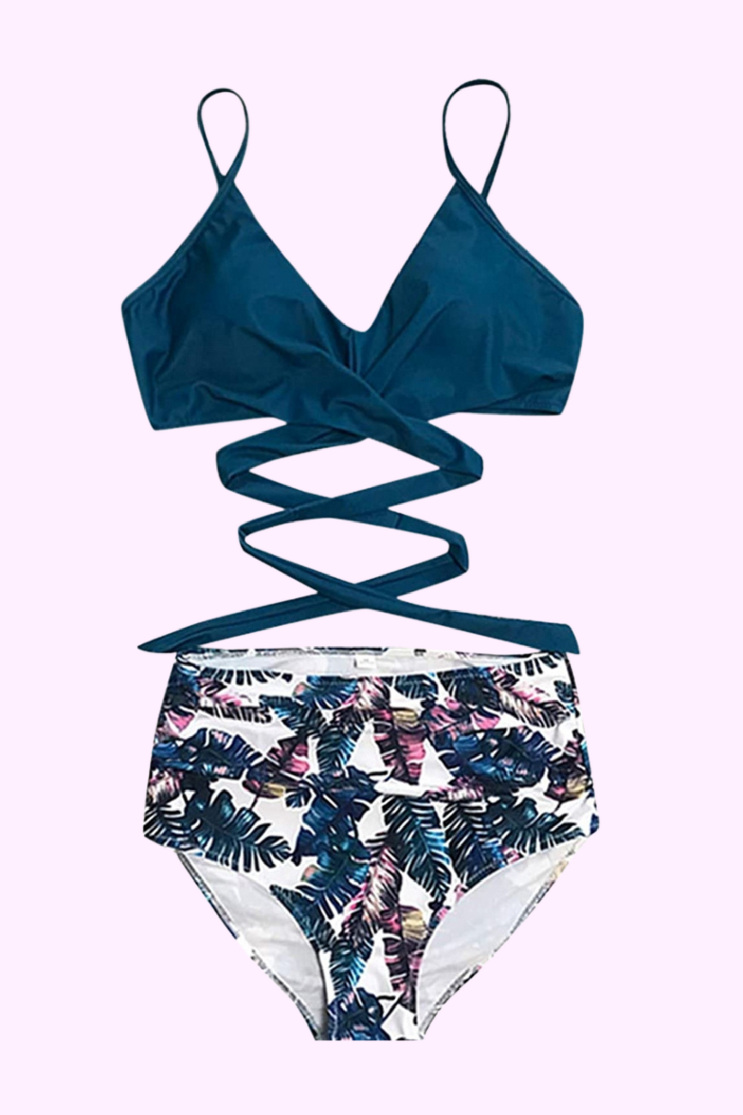 Fly Feathers High-Waisted Bikini Set