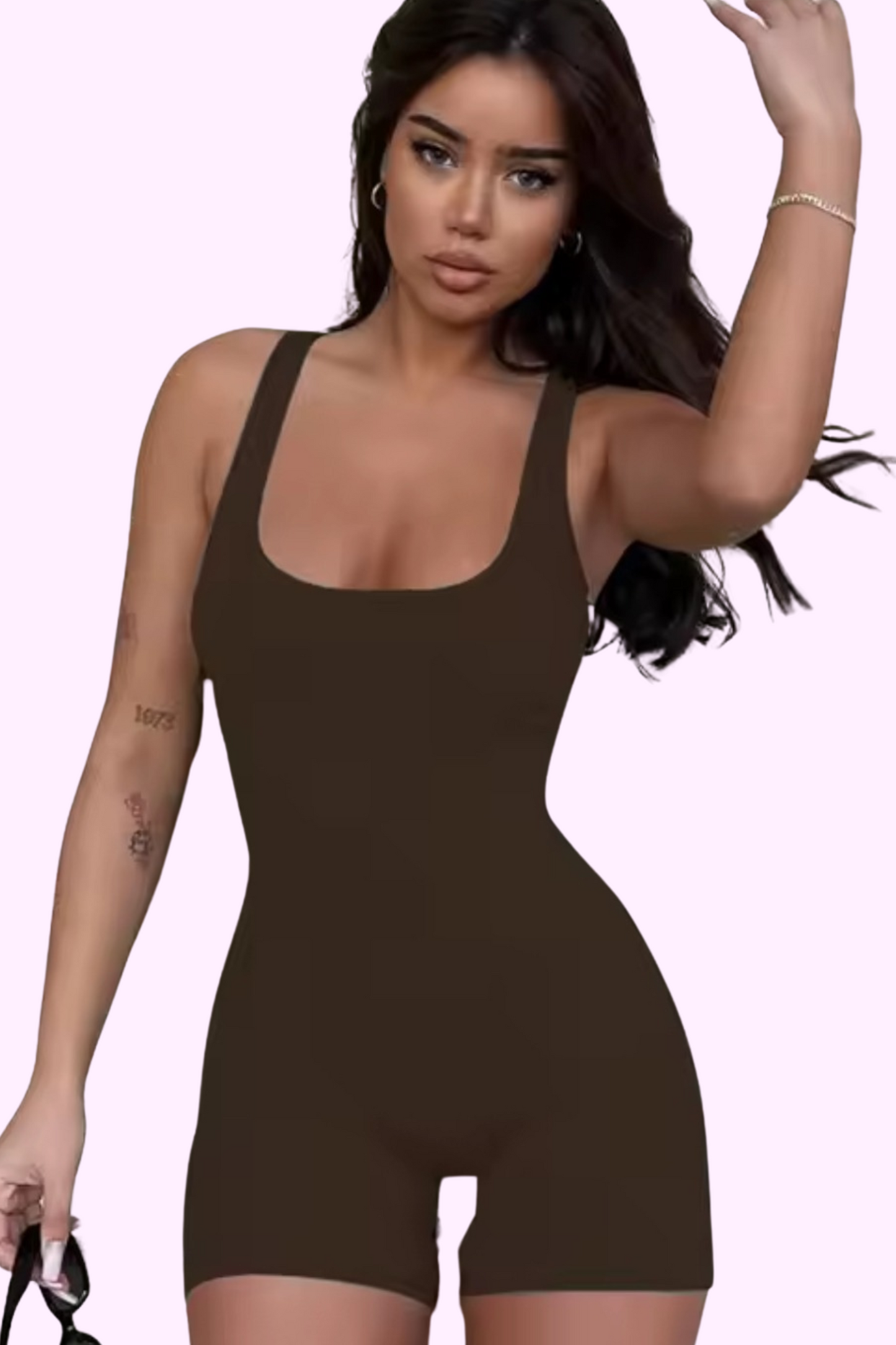 Stacks & Stares Romper - Brown