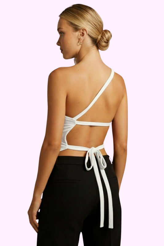 Stay Staring Top - White