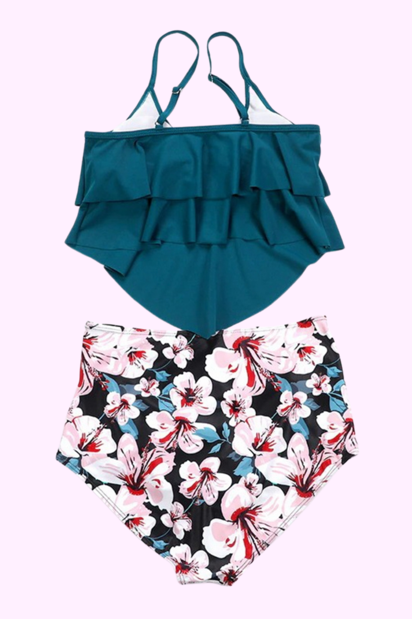 Flower in Her Hair High-Waisted Bikini Set