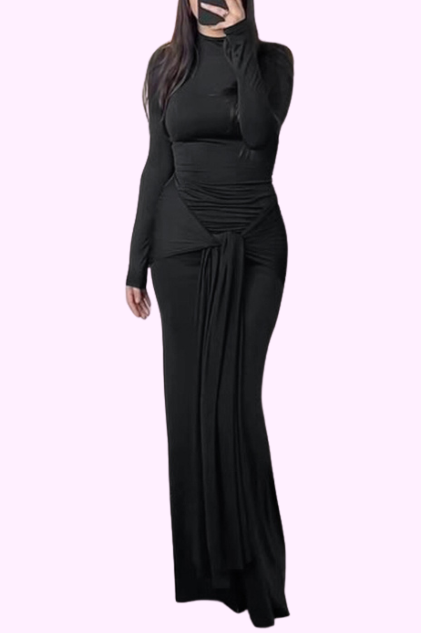 Wrap It Up Maxi Dress - Black