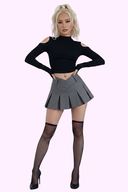 Dolla Doll Skirt - Grey - flyqueens