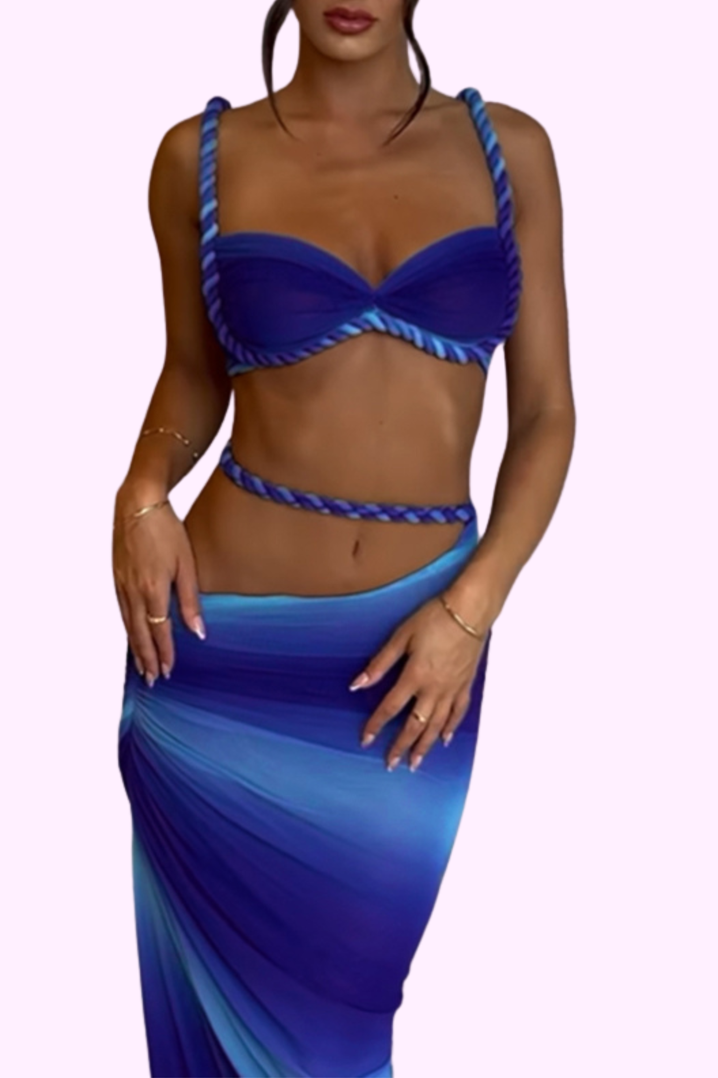 Badder Than Ever Dress Set - Blue