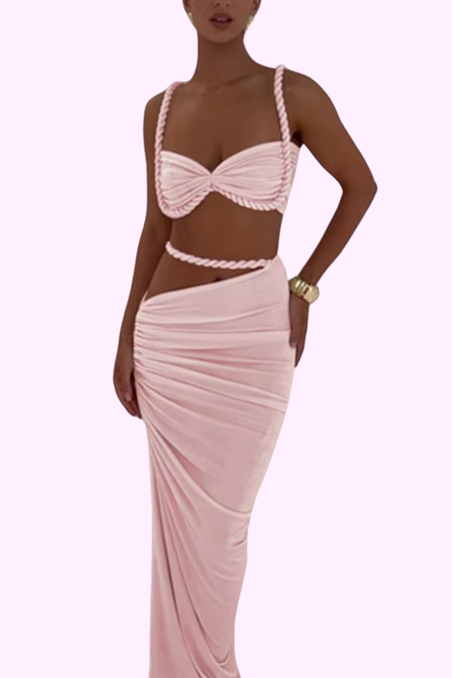 Badder Than Ever Dress Set - Light Pink