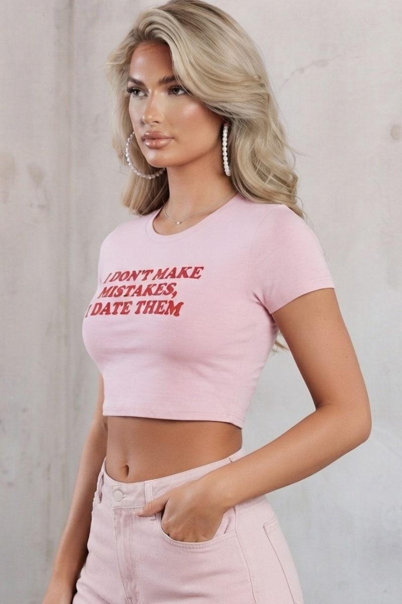 No Mistakes Tee - Pink