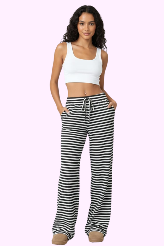 Catch Feelings Lounge Pants - Black - flyqueens