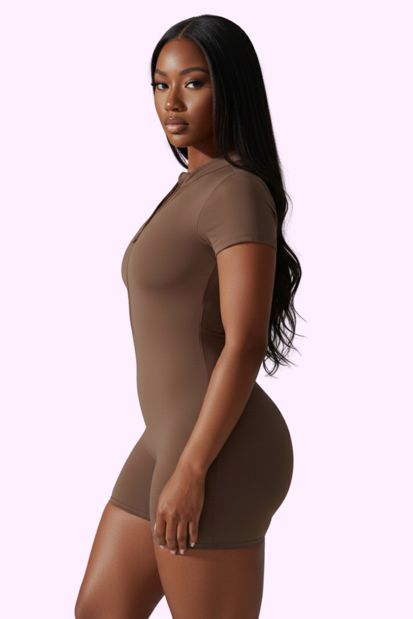 Flex On Em Active Romper - Brown