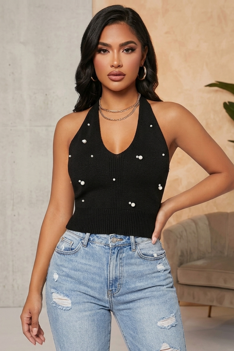 Angelic Vibes Top - Black