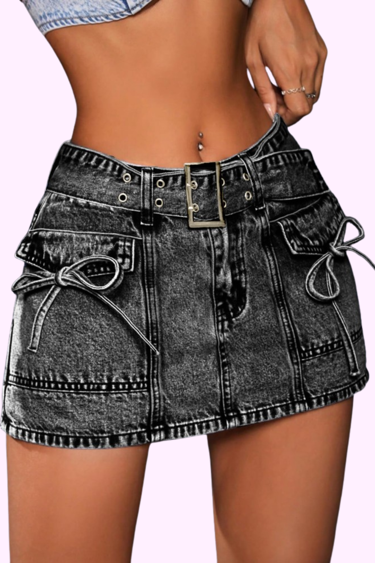 Bow Down Skirt - Pink