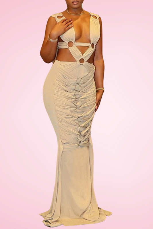 Flossin Dress - Beige