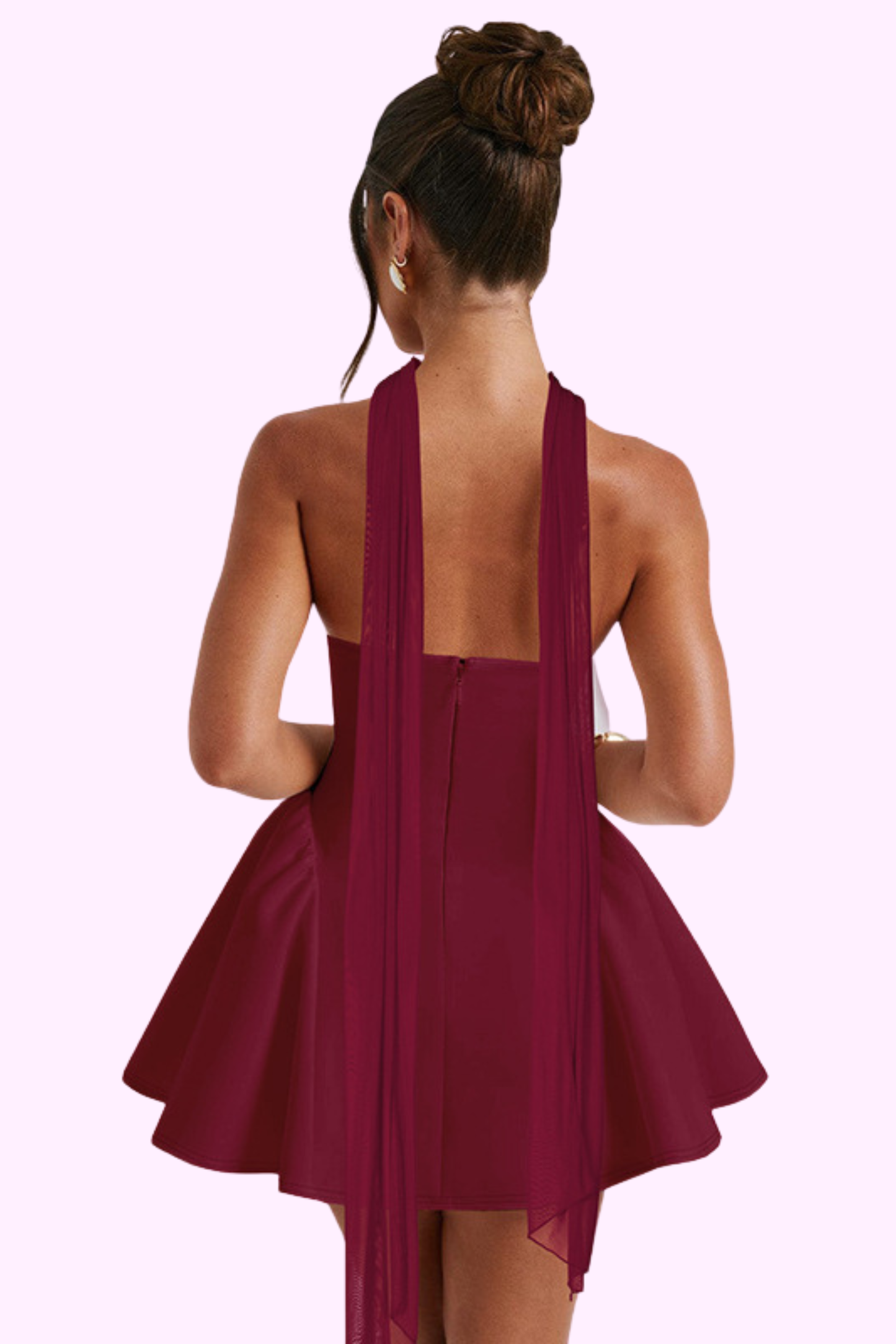 Million Dollar Mindset Dress - Dark Red