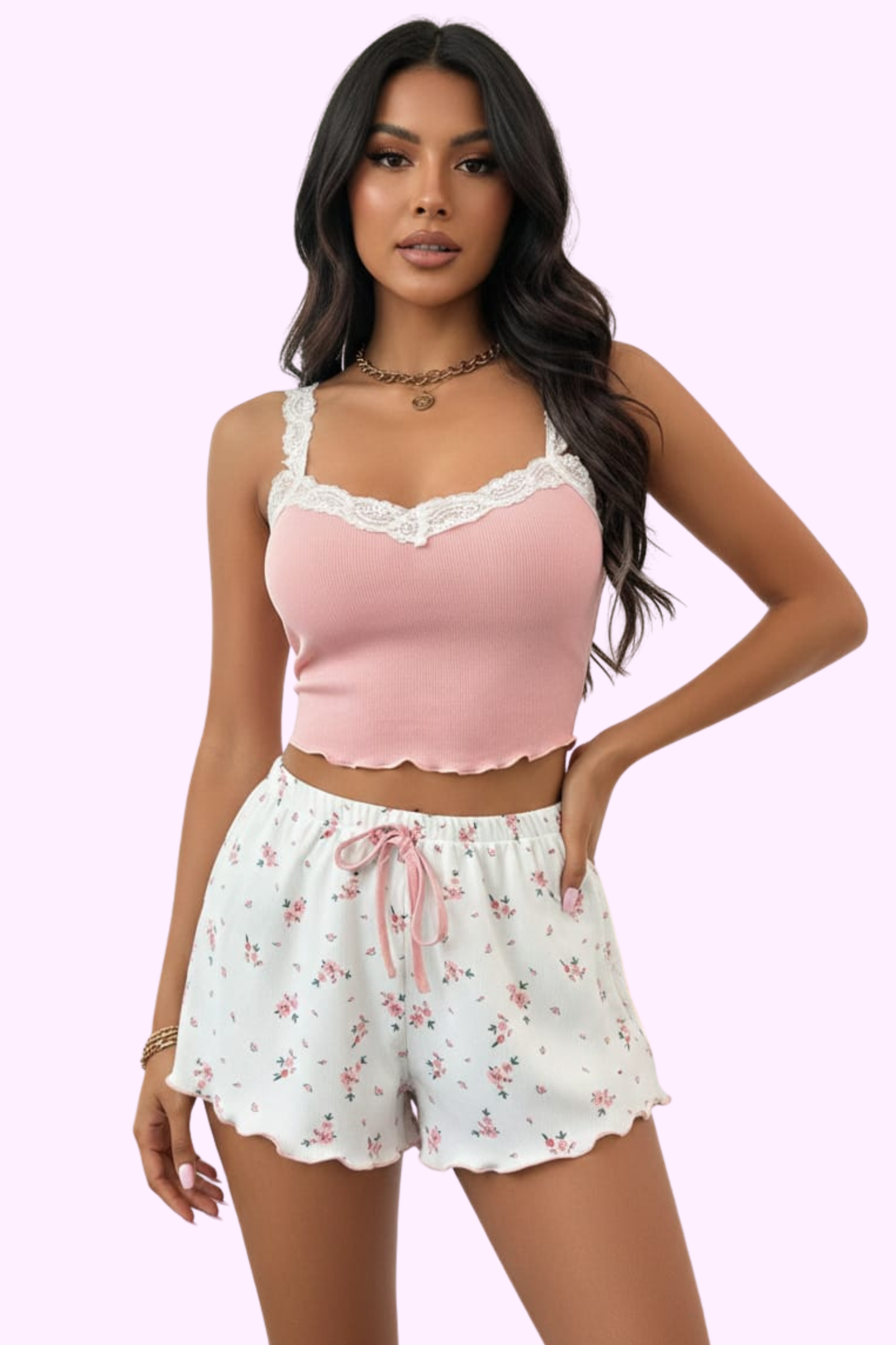 Romance Me Sleep Set - Pink