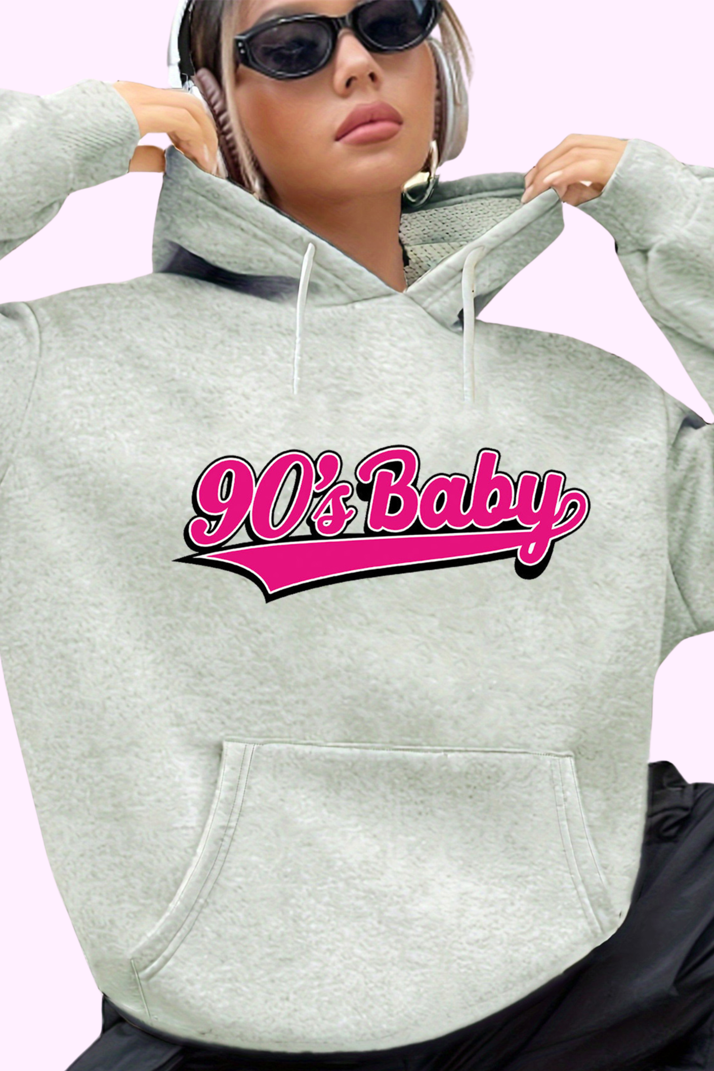 90s Baby Hoodie - Grey