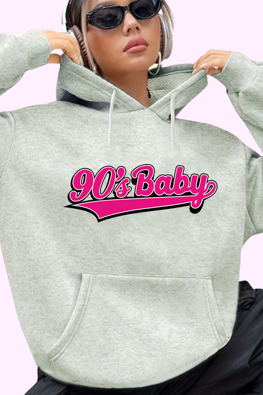 90s Baby Hoodie - Grey